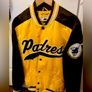 Padres Starter Jacket with vintage colors.